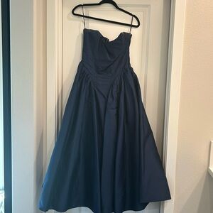 BHLDN Midnight Blue Strapless Gown